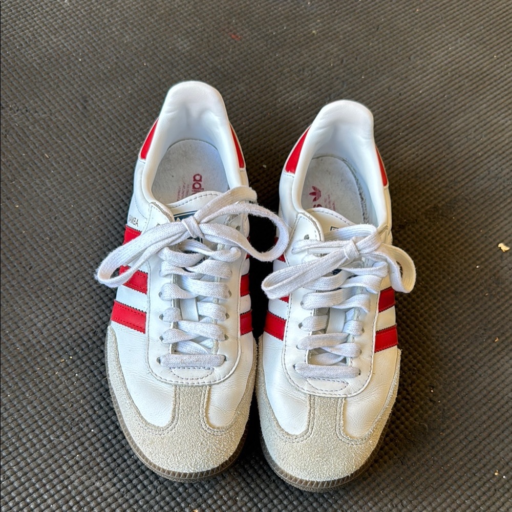 Adidas - Sambas Classic White and Red Sz 5M/6W